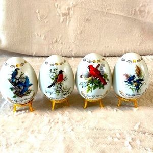 Roger Tory Peterson Four Porcelain Songbird Egg